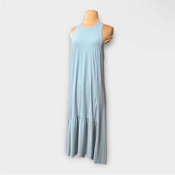 Sweaty Betty NWT Explorer Ace Midi Dress in Smoke Blue Size Large - Picture 6 of 8